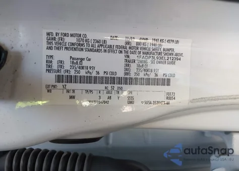 2014 Ford Focus St из США, поврежденный, VIN 1FADP3L93EL212394